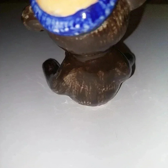 Sock Monkey painted Ceramic Statue With Hat - Picture 4 of 5